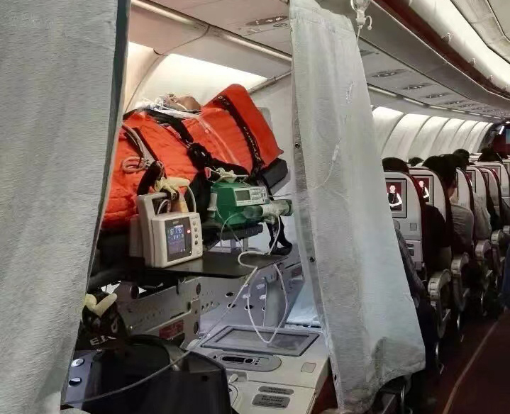 温州跨国医疗包机、航空担架